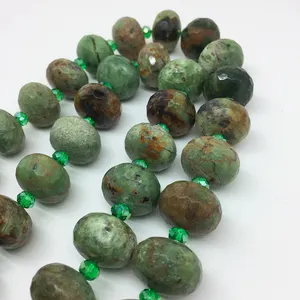13x18mm Natural Green Opal Stone beads Multifaceted Rainbow Gemstone DIY Beads Jewelry Bracelet Necklace Pendant Decoration Gift