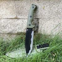 Couteau de survie de chasse en plein air TLHB04 de haute qualité, lame fixe pleine longueur, épaisseur de 5,0 mm, couteaux de camping et de bushcraft avec étui