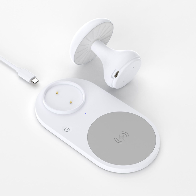Schitec New Design 2 in 1 Wireless Charger Mount With Adjustable Led Night Lamp for Iphone