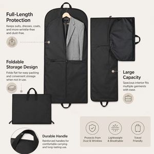 Bolsa de Viaje para Ropa de Nailon con Logotipo Personalizado, Protector de Ropa con Cierre Resistente para Pedidos al por Mayor, Boutiques de Ropa y Tintorerías - Product Image 4