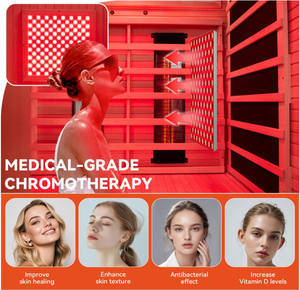 Saunas Secas Interiores <span class=keywords><strong>de</strong></span> Lujo Personalizadas <span class=keywords><strong>de</strong></span> Espectro Completo para 2 Personas, Sauna Casera <span class=keywords><strong>de</strong></span> Madera <span class=keywords><strong>de</strong></span> Hemlock Canadiense con <span class=keywords><strong>Terapia</strong></span> <span class=keywords><strong>de</strong></span> Luz Roja - Product Image 2