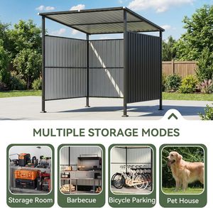 Caseta para Asador <span class=keywords><strong>de</strong></span> 6x6 pies para Exteriores - Gazebo para Barbacoa, Gazebo para Exteriores, Toldos Metálicos para Patio y Terrazas - Product Image 4