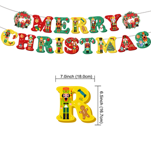 Décorations de fête sur le thème du Casse-Noisette pour Noël 2024, ballons Joyeux Anniversaire, gâteau, bannière de Noël, drapeau pour <span class=keywords><strong>la</strong></span> fête du Nouvel An - Product Image 3