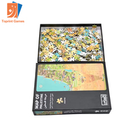 Rompecabezas Personalizados de Alta Calidad, Fabricante OEM, Impresión en Papel, Troquelado, Mapa, Rompecabezas Grandes, 600/1000 Piezas
