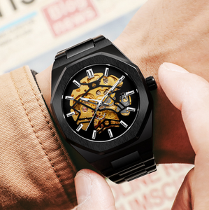 Hot Sale Hollow Business Style Men's Automatic <b>Mechanical</b> <b>Watch</b> Durable Portable Alloy Waterproof - Product Image 2