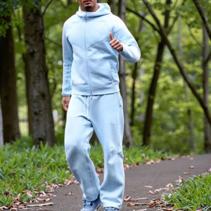 سترة تيك فليس للرجال من المصممين، طقم جوجر نوكتا ويندراونر، هوديز للتدريب، طقم رياضي من قطعتين للرجال، بدلة رياضية تيك فليس من إن كي - Product Image 1