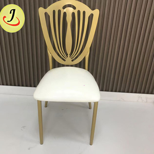 Sillas de Comedor Modernas de Metal Dorado para Exteriores, Estilo Rústico, para Hoteles, Restaurantes, Bodas y Eventos, de Fábrica en Foshan - Product Image 1