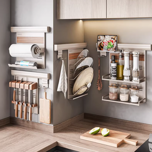 Neues MORE DESIGN Multifunktionales Edelstahl-Doppelschicht-Geschirrgestell Funktionaler Korb Küchenregal - Product Image 1