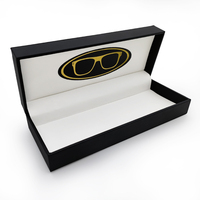Boîte à lunettes en cuir PU personnalisée, boîte cadeau pour lunettes, étuis à lunettes noirs tendance, usine d'emballage de Shenzhen