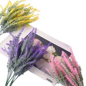 Tallos de Trigo, <span class=keywords><strong>Lavanda</strong></span> Artificial con 5 Ramas, Decoraciones Rústicas para Bodas, Plantas Artificiales, Plantas en Maceta y Flores - Product Image 1