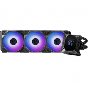 Enfriador de ventilador MSI MPG CORELIQUID K360, 3 ventiladores con ARGB, compatible con <span class=keywords><strong>Intel</strong></span> LGA 1150/1151 ~/2066, enchufe de CPU para radiador de refrigeración de agua de escritorio - Product Image 1