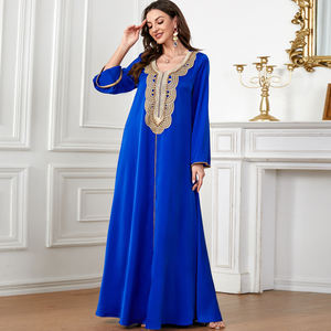 Abaya à perles tendance 2024, motif modeste, vêtements islamiques, caftan marocain, gamis, robe musulmane pour femmes, robe arabe, Dubai musulman - Product Image 3