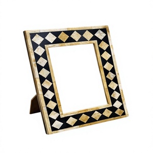 Cadre photo élégant fait main en os incrusté, support d'affichage de photos en bois de designer pour chambre de luxe, salon, bureau - Product Image 1