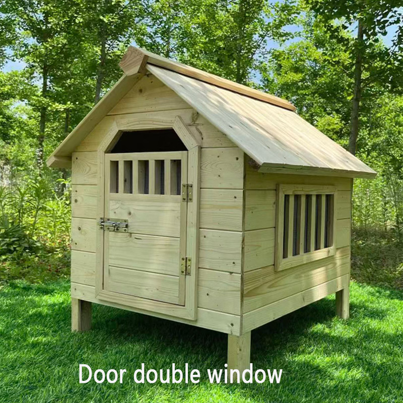 Wood-Door+double window