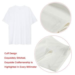 250gsm Bulk Dropped Shoulder White Customize Oversized Cotton Mens Plain T Shirts High Quality Wholesale T-shirts for Men - Product Image 5