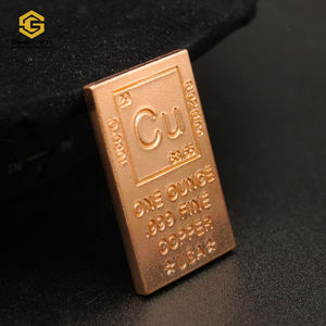 แข็งละเอียดแท่งเหล็กแท่งทองแดงบริสุทธิ์1ออนซ์999แท่งหนึ่งแท่งพร้อมองค์ประกอบตารางธาตุ - Product Image 1