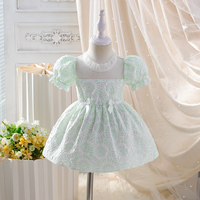 Nouvelle Tendance : Robes d'été élégantes pour bébés filles, style fleuri, avec nœud et manches bouffantes, directement de l'usine de vêtements pour enfants.