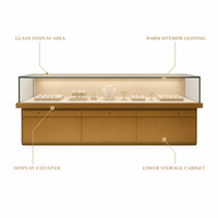 Vitrine de présentation de bijoux en verre sur mesure pour les bijouteries, les détaillants et les salles d'exposition