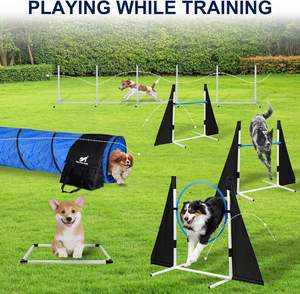 Ensemble d'agilité pour animaux de compagnie Offre Spéciale Obstacle Pole Training Sensibilité Jumping Pole <span class=keywords><strong>Dog</strong></span> Outdoor Exercise <span class=keywords><strong>Equipment</strong></span> <span class=keywords><strong>for</strong></span> <span class=keywords><strong>Dog</strong></span> Training - Product Image 6