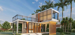 Container House Espandibile da 40FT in Acciaio Moderno con Pannelli Sandwich a Doppio Piano per Uso Alberghiero con Cabina Atmosfera Capsula Spaziale - Product Image 6