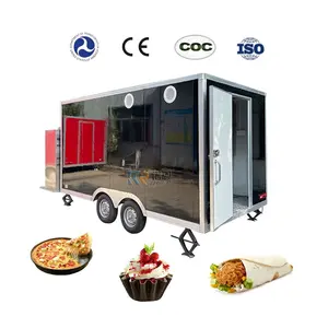 移动烧烤厨房食品拖车车美国标准小型移动披萨食品卡车拖车购买全厨房