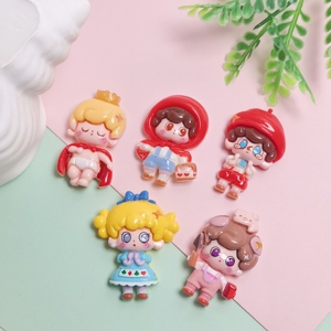 100 Piezas de Lindas Mini Muñecas de Resina, Accesorios 3D ODM, Suministros de Decoración, Dijes de Resina de Princesa de Dibujos Animados Kawaii para Manualidades - Product Image 6