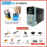 Kit de soudeuse par points à batterie haute puissance Heltec, fixe et mobile, pour cuivre/aluminium/nickel de 0,05 à 0,3 mm pour cellules 18650, affichage numérique