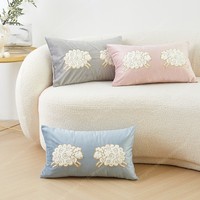 Housse de coussin décorative personnalisable pour salon, broderie appliquée motif mouton, 12 x 20 pouces, vente en gros, pour Pâques