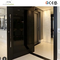 Porte battante moderne en aluminium, grande taille, double vitrage trempé, pour extérieur, usage appartement, résistante à la chaleur - Vente en gros usine MULTISHADES
