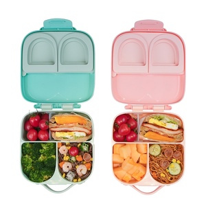 JM Cross-border Children's Kitty <strong>Meal</strong> Box Plastic Student Lunch Box Portable Compartmented Microwaveable Cute <strong>Fun</strong> - Product Image 1