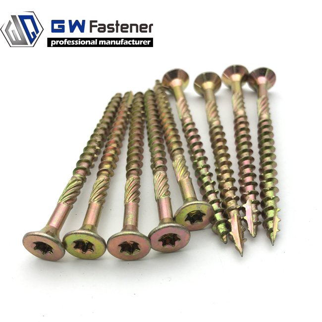 Yellow Zinc Type 17 Double Countersunk Head Torx Drive Screw