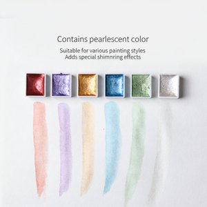 Juego de Pinturas de Acuarela Brillantes Metálicas Sólidas Giorgione de 36 Colores, Muestra Gratis para Pintar sobre Papel - Product Image 4