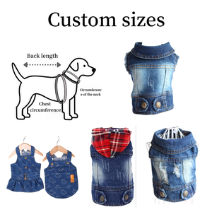 Chaqueta Vaquera Personalizada para Perros, Estilo Desgastado, para Perros Pequeños y Medianos, Cachorros, para Paseos Diarios al Aire Libre - Product Image 2