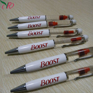 Vente en gros de stylos flottants personnalisés avec breloque Stylos flottants liquides 3D promotionnels de haute qualité avec flotteur coulissant - Product Image 4