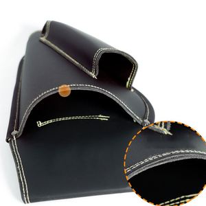 Cow Split Leather Heavy Duty Tool Bag Branded Genuine Leather 2 Pocket Toolkit Bag Holster for Work - Product Image 5