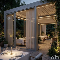 Toldos Deslizantes de Aluminio con Recubrimiento en Polvo de Alta Resistencia a Precio de Fábrica, Toldo Plegable Duradero, Ecológico y Retráctil Cuadrado