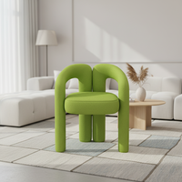 Chaise de salle à manger en cuir PU de luxe nordique, design moderne en velours crème, durable, pour salon et salle à manger