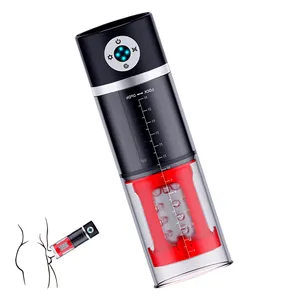 2024 Big Selling Male Vacuum Stretching 5 Frequency Impact Suction Deep Throat Clamp Suction Suck Automatic Masturbation Machine