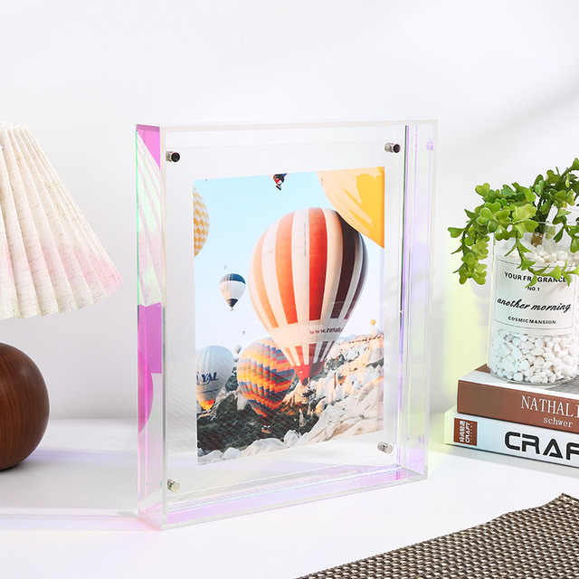 Custom Acrylic Photo Frame Double-Sided Clear Display for Desktop & Wall Mount