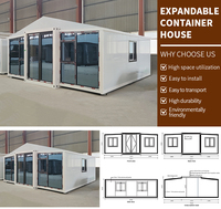 Maison conteneur préfabriquée de luxe, installation solaire extensible, 3 chambres, design moderne et pliable
