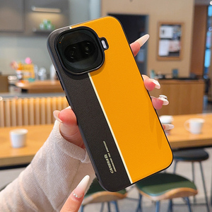 Funda Trasera de Cuero Mate de Lujo con Línea Fluorescente en Color de Contraste para vivo IQOO Z11 Turbo 5G - Product Image 4