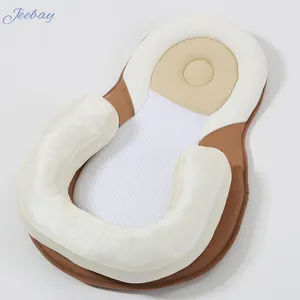 2023 jb almofada de bebê em forma de bebê, venda quente, travesseiro de bebê recém-nascido correto, colchão anti-rolo, é confortável e respirável