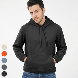 Sudaderas con capucha de terciopelo de la mejor calidad para hombre, talla grande, con media cremallera, personalizadas al por mayor, de manga larga, estilo urbano, transpirables - Product Image 1