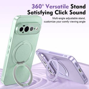 Fundas Magnéticas de Cuero PU para Teléfono Móvil, para Google Pixel 11 Pro XL 10 9 8 Pro, con 360° °   Cubierta Protectora de Lente - Product Image 6