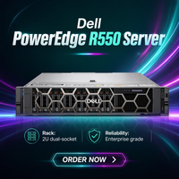Nouveau serveur Dell PowerEdge R550 5318S, 64 Go de RAM, 480 Go de SSD, carte RAID H355, T400-4GB, double disque dur remplaçable à chaud, serveur d'entreprise 1400W