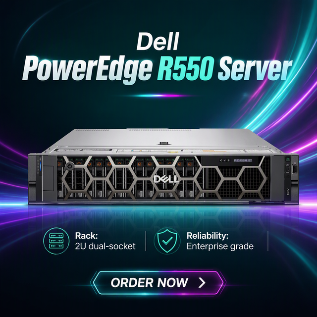 New Dells PowerEdge R550 5318S Server 64GB RAM 480G SSD HDD H355 RAID Card  T400-4GB Dual Hot Swap 1400W Enterprise Server
