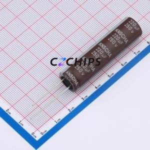 Condensador Electrolítico de Aluminio de Orificio Pasante DHG250M227L500S1AA, Orificio Pasante, D13xL50mm 220uF 20% 250V 2A-100kHz - Product Image 1