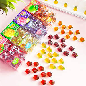 도매 100g PET 박스 과일 모양 껍질 벗겨 먹는 구미 캔디, 과일 맛 스위트 공급업체 - Product Image 6