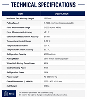 Appareil de test de ductilité du bitume de haute précision, testeur de cohésion de l'asphalte T0640-2025, instrument de test routier