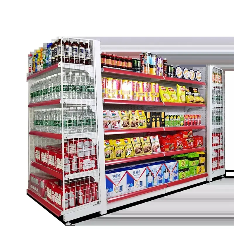 Shop Grocery Store Display Racks Market Pharmacy Storage Shelf Steel Gondola Shelving Metal Supermarket Shelves